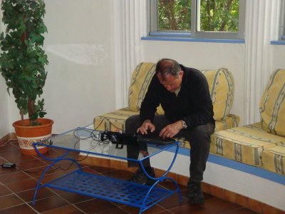 En train de poster pourle forum